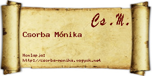 Csorba Mónika névjegykártya