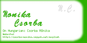 monika csorba business card
