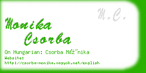 monika csorba business card